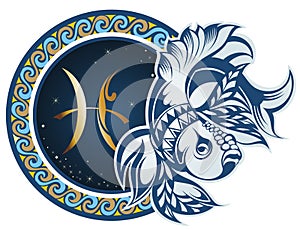 Pisces. Zodiac sign. photo