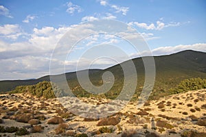 Piscinas sand dunes in Sardinia