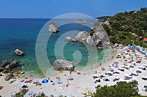 Piso Kryoneri beach at Parga, Greece photo