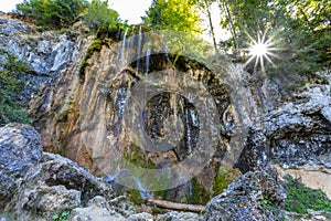 Pisoaia waterfall in the Carpathian mountains, Apuseni, Romania, Alba County