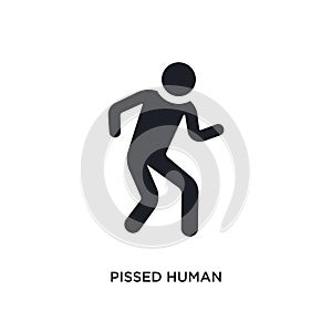 pissed human isolated icon. simple element illustration from feelings concept icons. pissed human editable logo sign symbol design