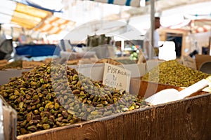 Pistacchio in the market of Ortigia, Syracuse