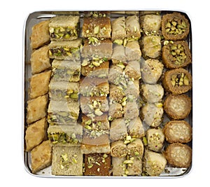 Pistachio baklava. Traditional Middle Eastern Flavors.