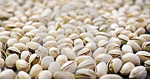 Pistachio nut moving depth of focus 4k