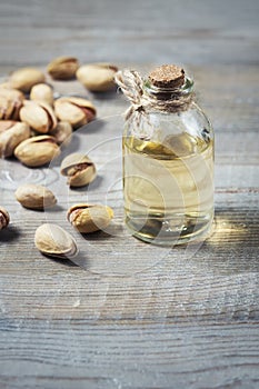 Pistachio oil with nuts.