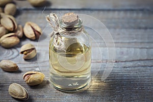 Pistachio oil with nuts.