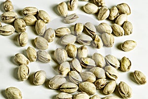 Pistachios isolated on a white background