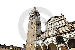 Pistoia Cathedral Isolated on White Background - Tuscany Italy
