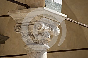 Pistoia cathedral medieval decorated marble capital