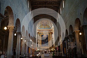Pistoia, historic city of Tuscany, Italy: duomo interior