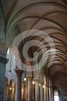 Pistoia, historic city of Tuscany, Italy: duomo interior