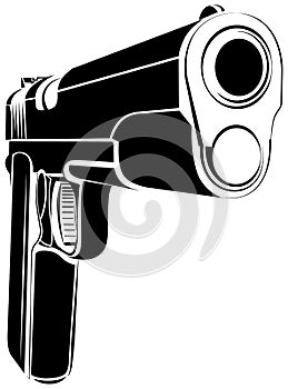 Pistol 1911 gun fire 45 caliber