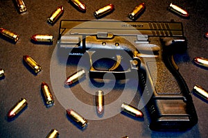 Pistol and 9mm P+ Rounds