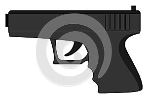 Pistol glock, illustration, vector