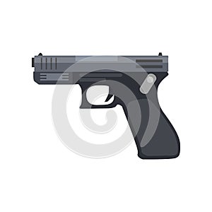 Pistol gun vector revolver illustration vintage weapon handgun