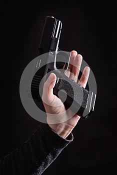Pistol in hand