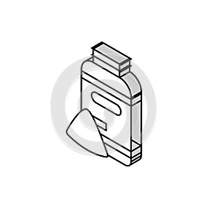 pistol powder isometric icon vector illustration