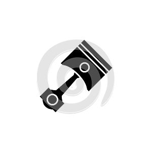 Piston and connecting rod icon vector illustration