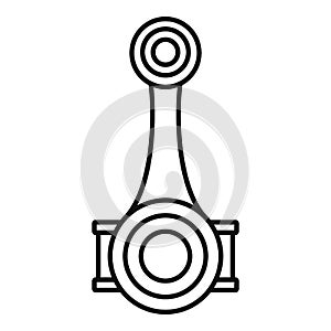 Piston connecting rod shaft icon, outline style