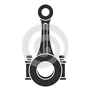 Piston connecting rod shaft icon, simple style