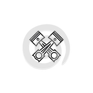 Piston engine icon vector