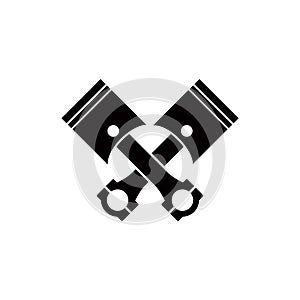 Piston engine icon vector logo design template