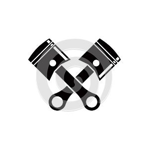 Piston engine icon vector logo design template