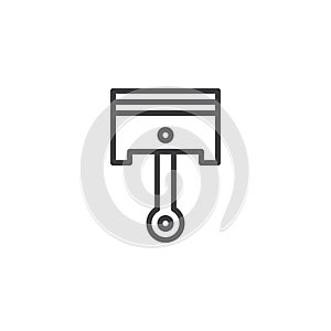 Piston engine outline icon
