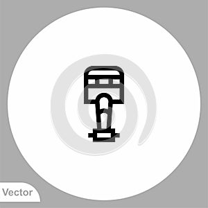 Piston vector icon sign symbol