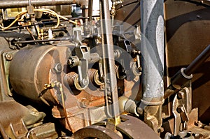 Pistons on a steam engine