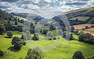 Pistyll Rhaeadr Valley at Summer in Wales