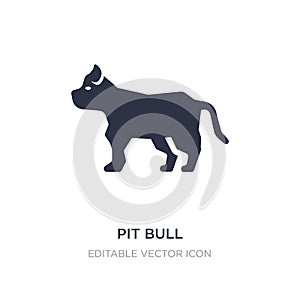 pit bull icon on white background. Simple element illustration from Animals concept