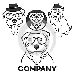 Pit bull logo. Vector illustration.