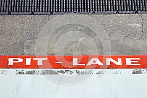 Pit lane line