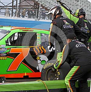 Pit stop NASCAR female driver Danica Patrick