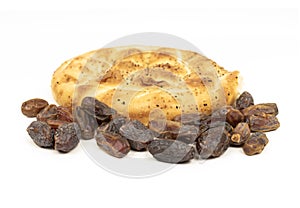Pita bread and date fruit special for Ramadan, special month of Muslims