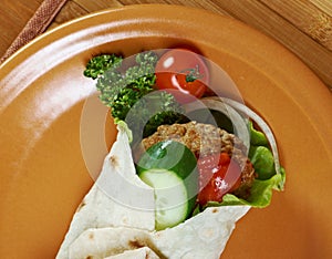 Pita Sandwich with meat