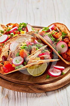 Pitacos, mexican tacos with chicken and veggies