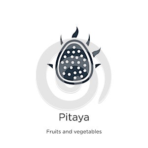 Pitaya icon vector. Trendy flat pitaya icon from fruits collection isolated on white background. Vector illustration can be used