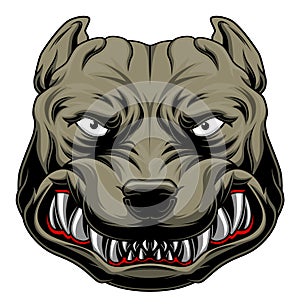 Pitbull head with grin