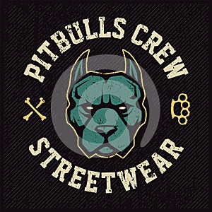 Pitbull Mascot Emblem Design