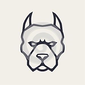 Pitbull Mascot Vector Icon