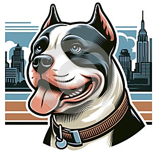 Pitbull Pals: Illustrated Duo of Happy and Loyal Dogs