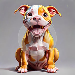 Pitbull terrier puppy dog funny comedy face