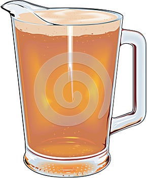 Pitcher of Beer Vector Illustration