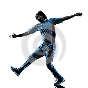 Pitcher Cricket player silhouette