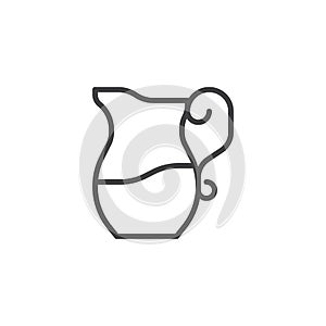 Pitcher with milk line icon