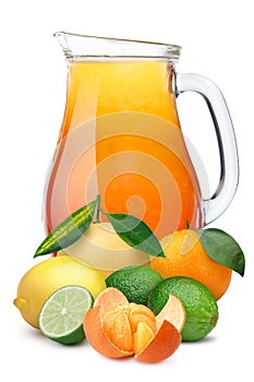Pitcher of multifruit citrus juice