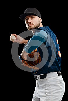 Pitcher throwing a ball