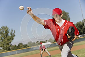 Pitcher Throws A Ball